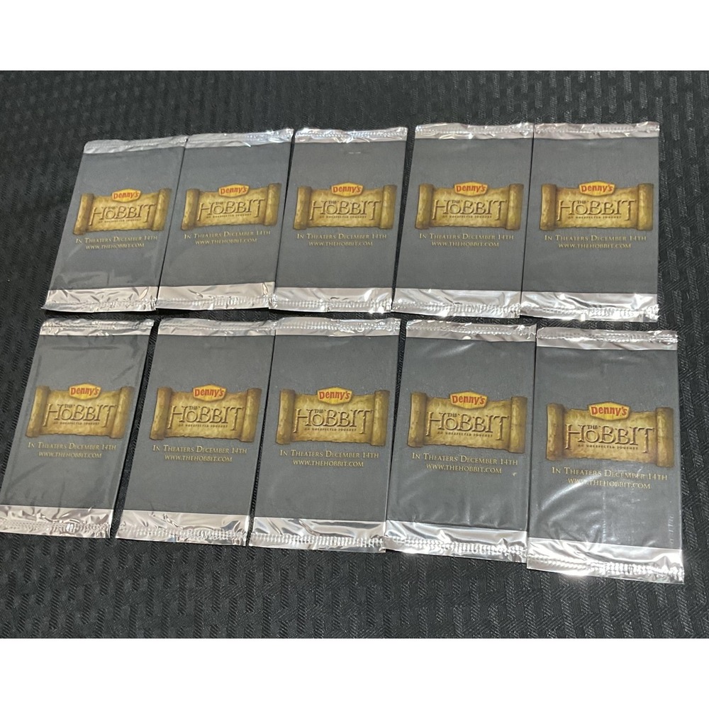 Lot of‎ 10 Hobbit Sealed Limited Edition Mystery Trading Card Packs Denny's 2012
